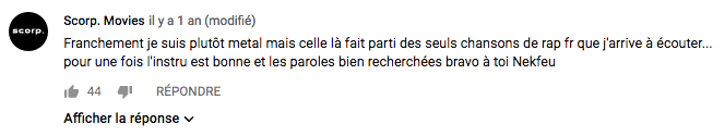 Commentaires rap youtube iencli